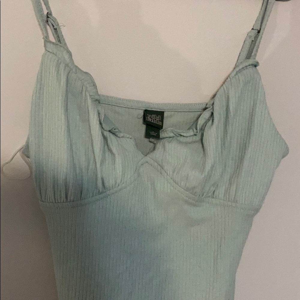 Light blue body suit